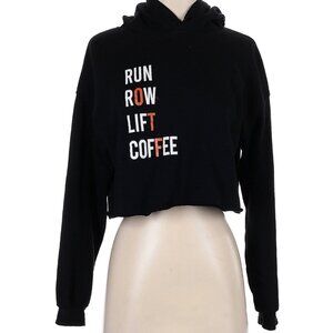 Orangetheory OTF // Black "Run Row Lift Coffee" Cropped Hoodie